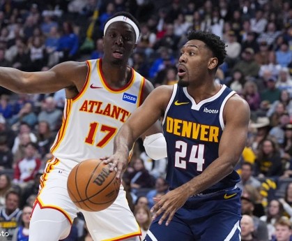 丹尼尔斯三双约翰逊29+9+6 老鹰末节发力大胜掘金