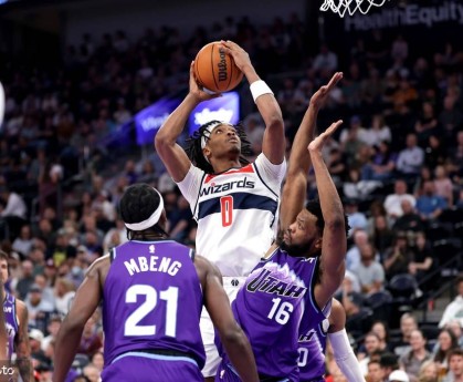 里斯26+17哈迪21分莱利19+10 威廉姆斯24分奇才胜爵士