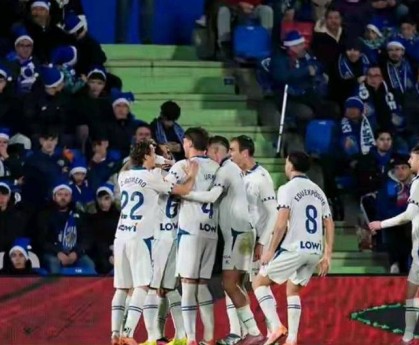 西甲第16轮：西班牙人客场1-0力克赫塔费，豪取联赛四连胜再创佳绩